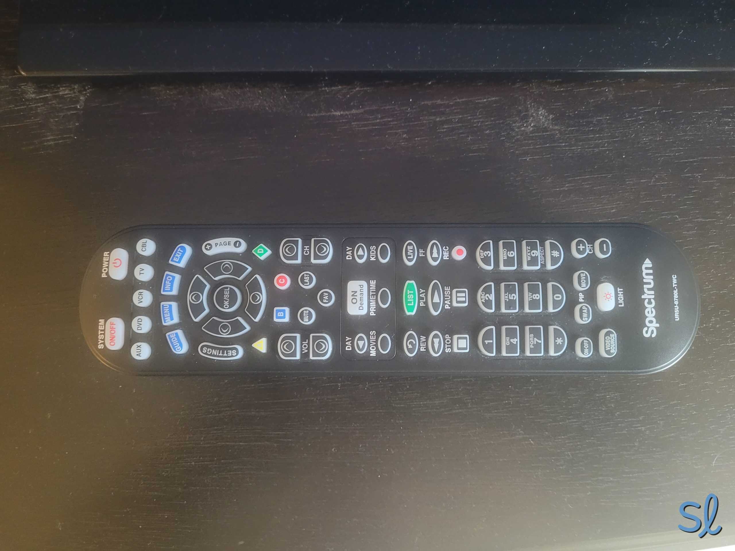 Spectrum offers a few different remotes, including the standard one featured here. 