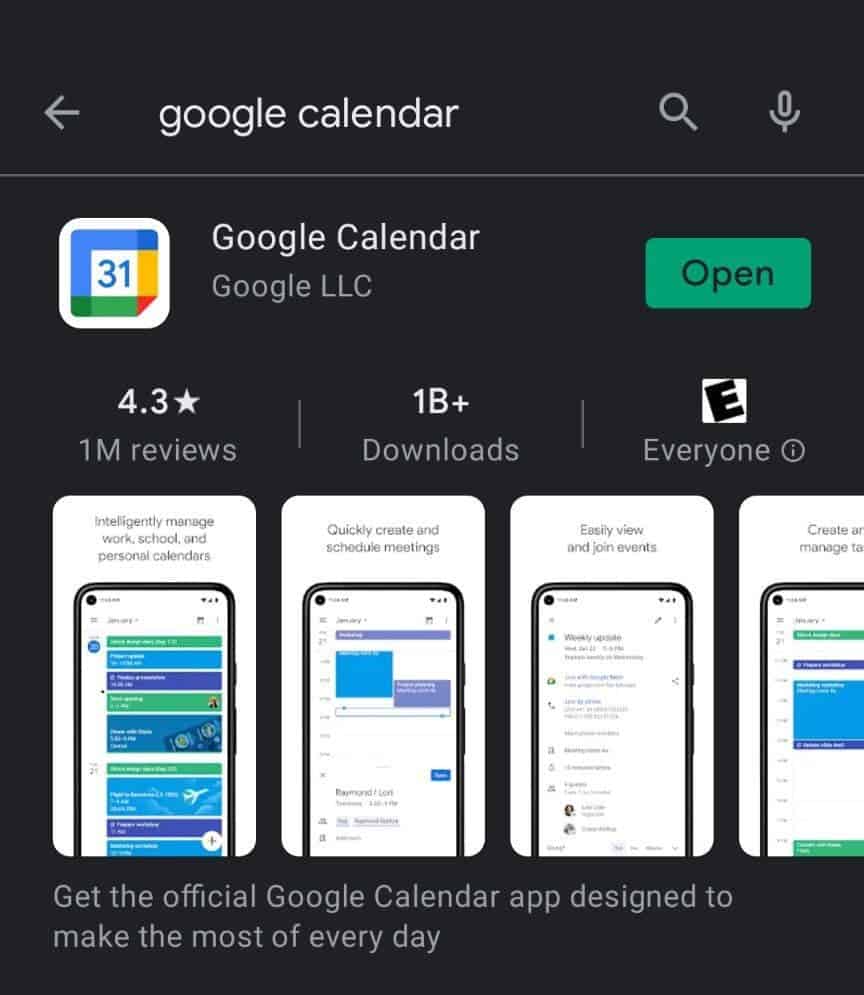 calendar app android