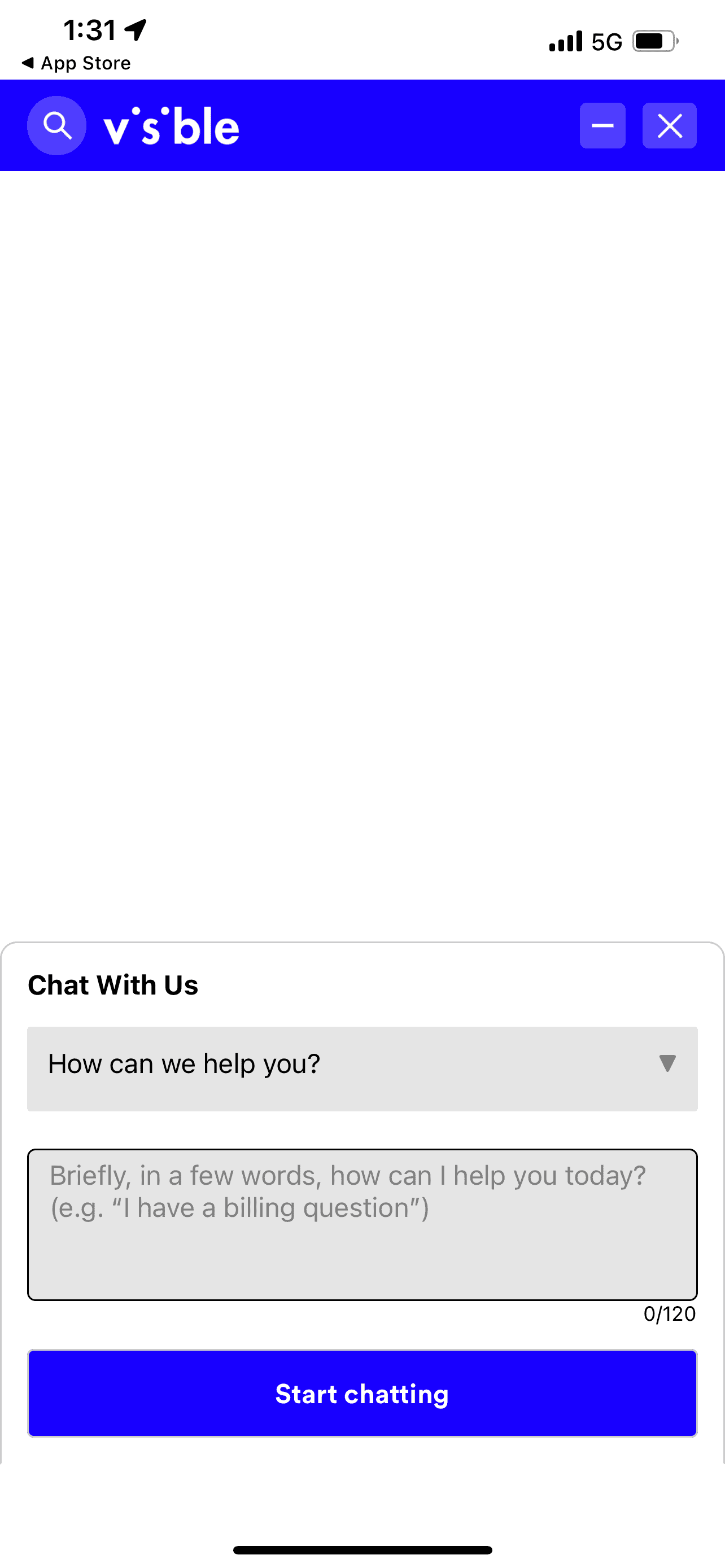 Using Visible's chat feature for customer service