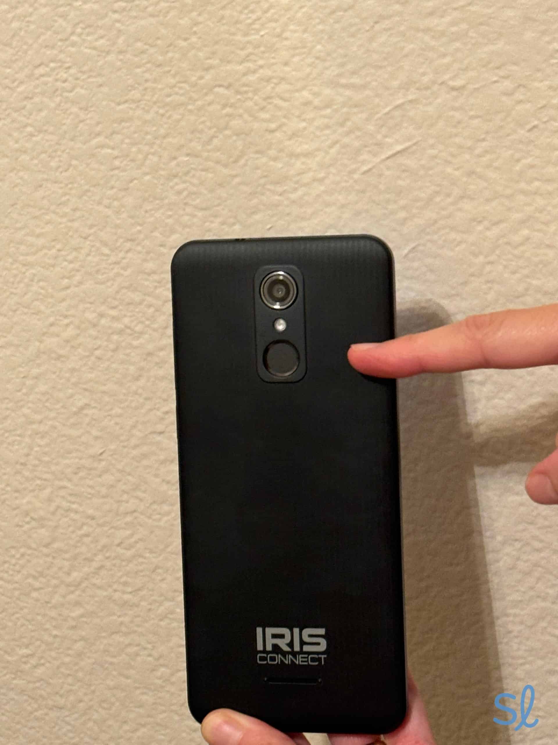 The IRIS Connect's fingerprint sensor