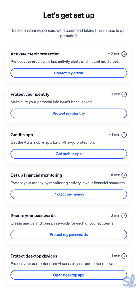 Setting up our account on Aura